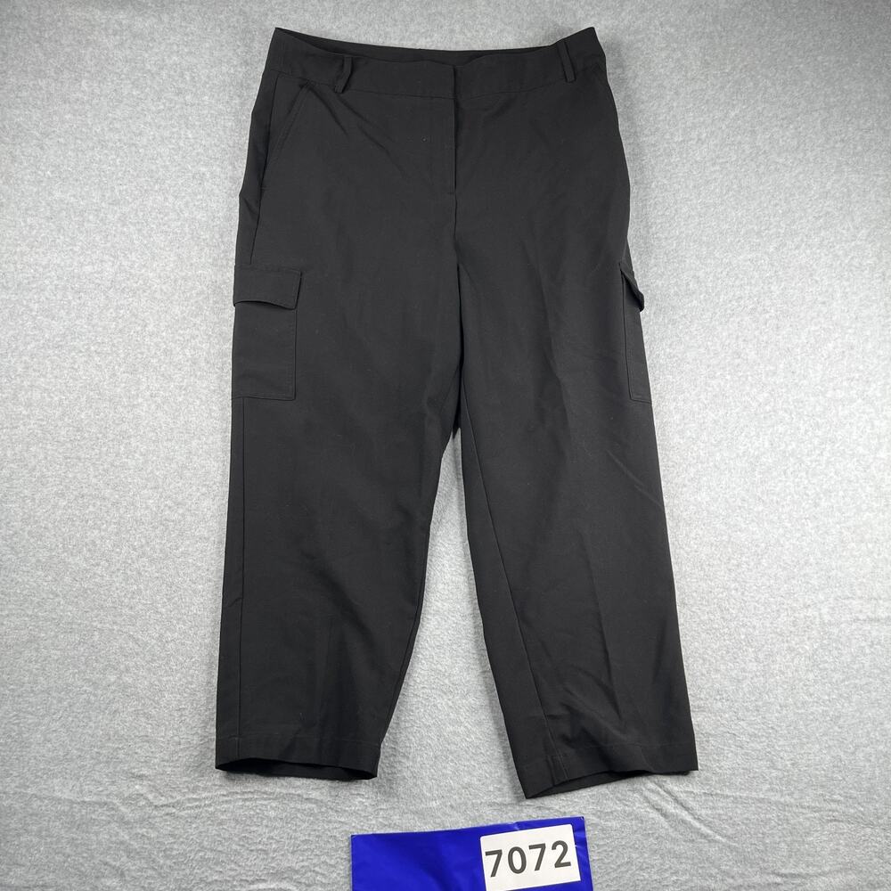 Lane Bryant Casual Pants Womens Size 14 Black Classic Cargo Pocket